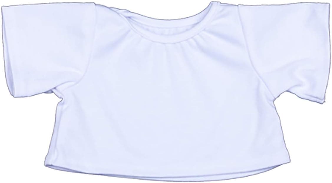 White T-Shirt Outfit Teddy Bear Clothes Fits Most 14"-18" Build-a-Bear and Make Your Own Stuffed Animals