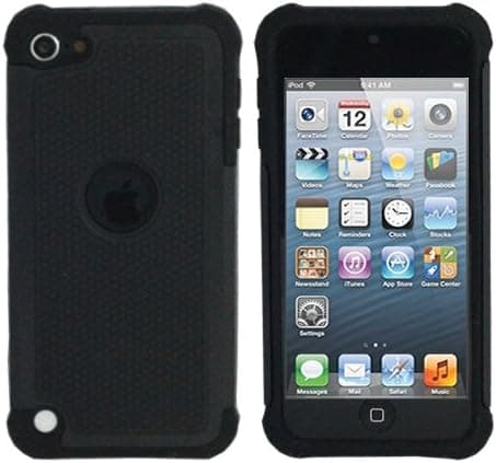 ASleek Hybrid Black / Black Armor Case Cover for Apple iPod Touch 5th Generation 5G