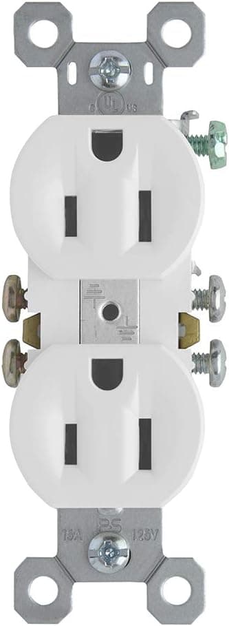 Legrand-Pass & Seymour 3232WCP8 15A/125V TradeMaster Duplex Receptacle, 10-Pack, White
