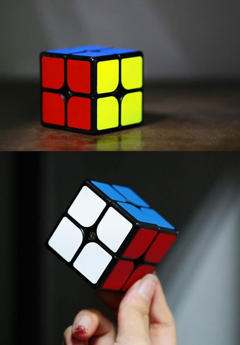 Beyong Magic Cube 2x2 Magnetic Speed Cube 2x2x2 Sticker Puzzle Black