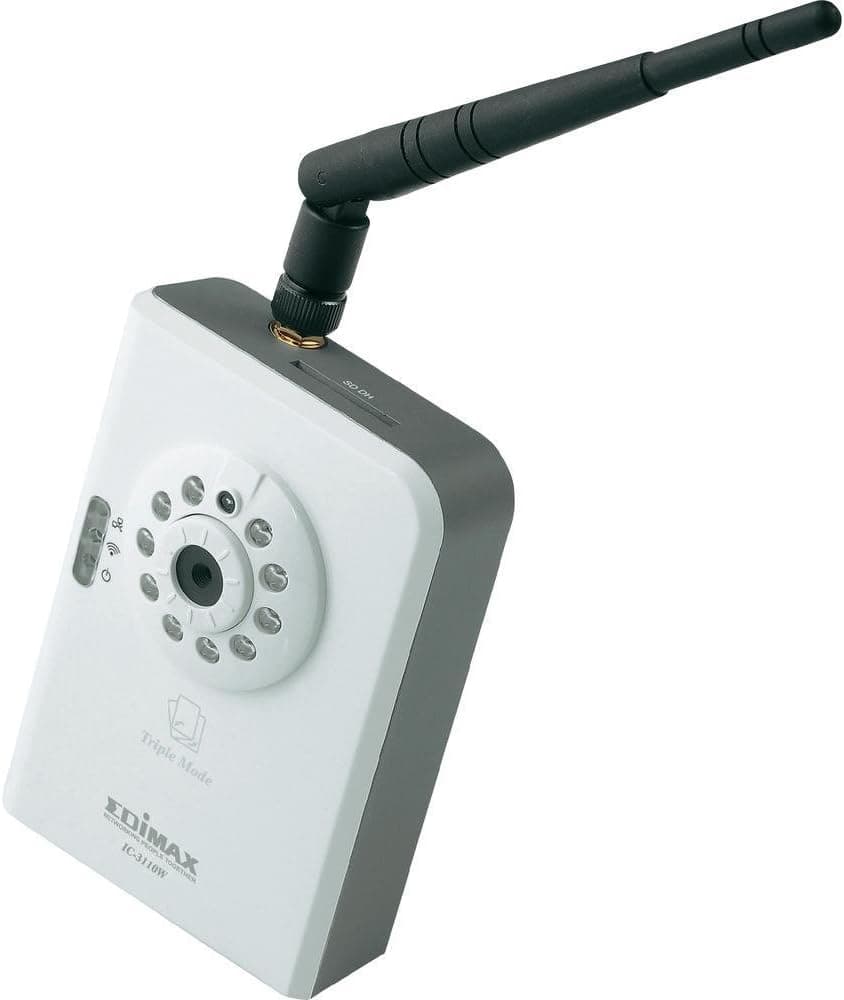 Edimax Wireless 11n Plug-n-View Internet IP Camera Supports 1.3MP Lens Night Vision H.264 Mode and E-Cloud Technology (IC-3110W)