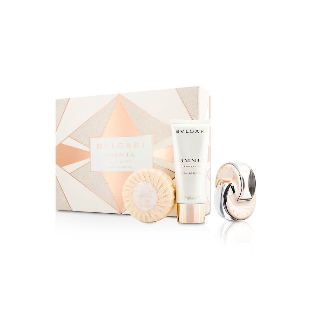 Bvlgari Omnia Crystalline L'eau De Parfum Set, Mysterious Sandalwood/Cedar, 3 Count