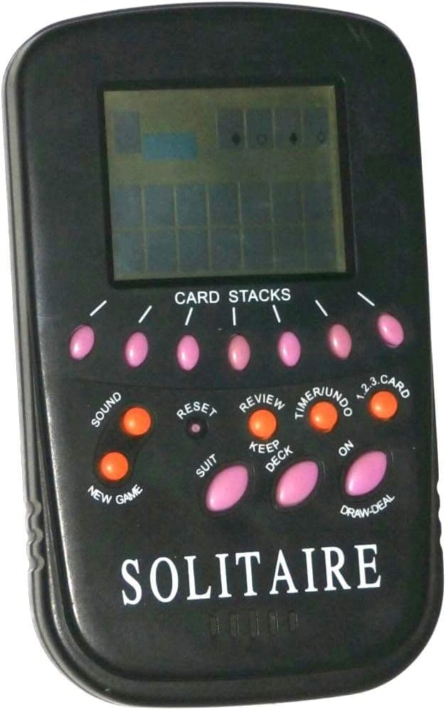Excalibur Handheld Video Solitaire with Purple and Orange Buttons