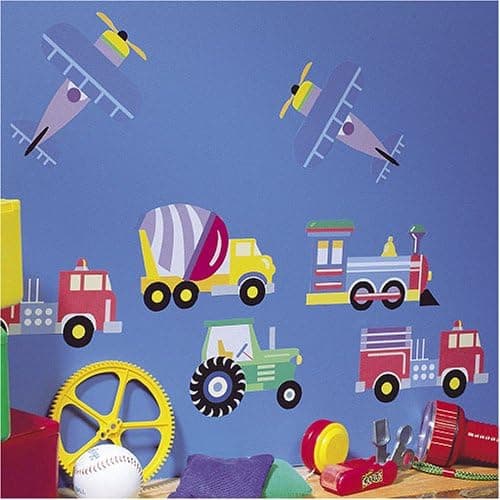 Wallies Wallpaper Cutouts 25 Olive Kids Trains, Planes & Trucks