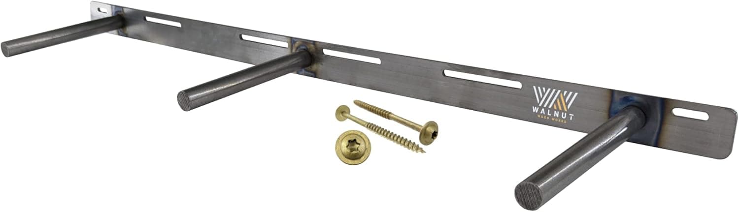 32 Inch Floating Shelf Bracket - Hidden Shelf Bracket with 150 LB Weight Capacity - Invisible Design for Shelves 32 Inches and Longer - Heavy Duty 3/4 Inch Solid Steel Support Rods - Made in The USA