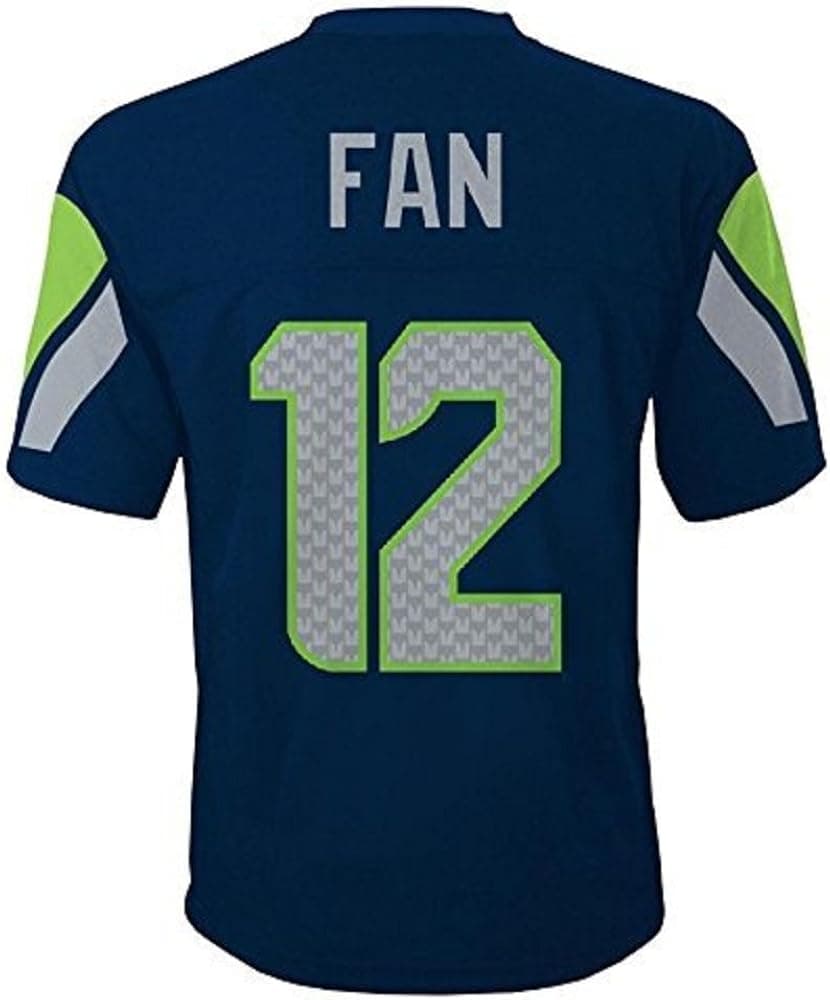 Seattle Seahawks 12th Fan NFL Youth Mid-Tier Team Jersey Navy