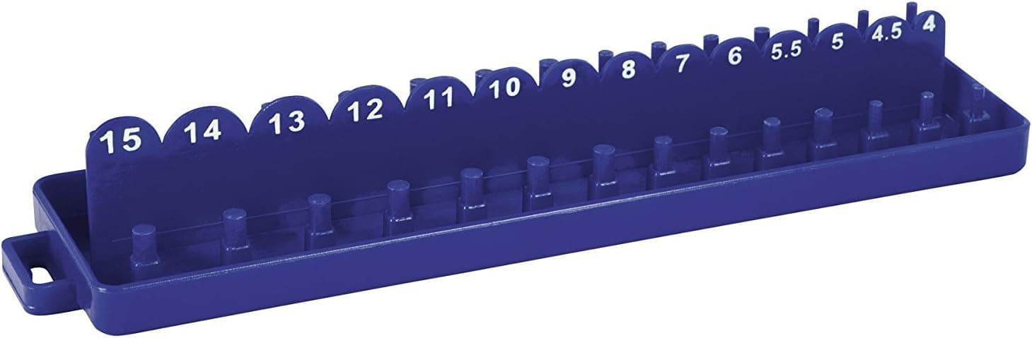 Shop-Tek/C-H ABS Plastic Socket Set Tray Organizer Case with Double Rows (METRIC), 1/4" Drive - Sold by Ucostore Only