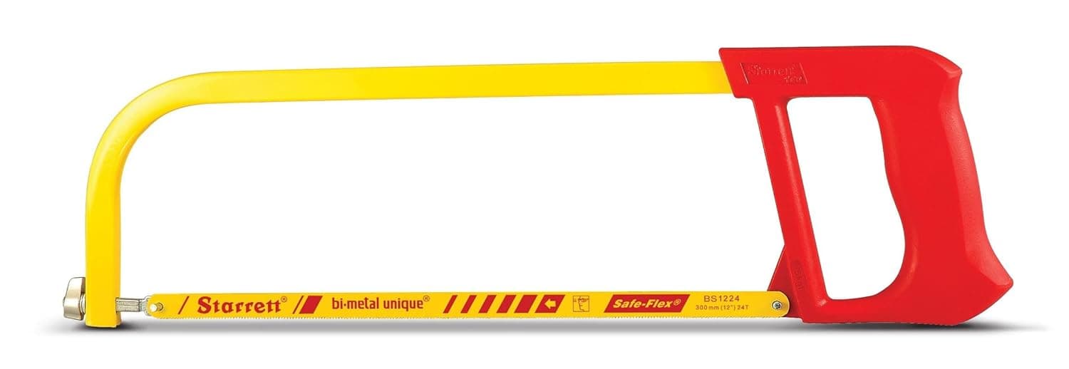 Starrett K140 Closed Grip Non Adjustable Light Duty Hacksaw Frame with Bi-Metal Unique Safe-Flex Blade, 12" Length