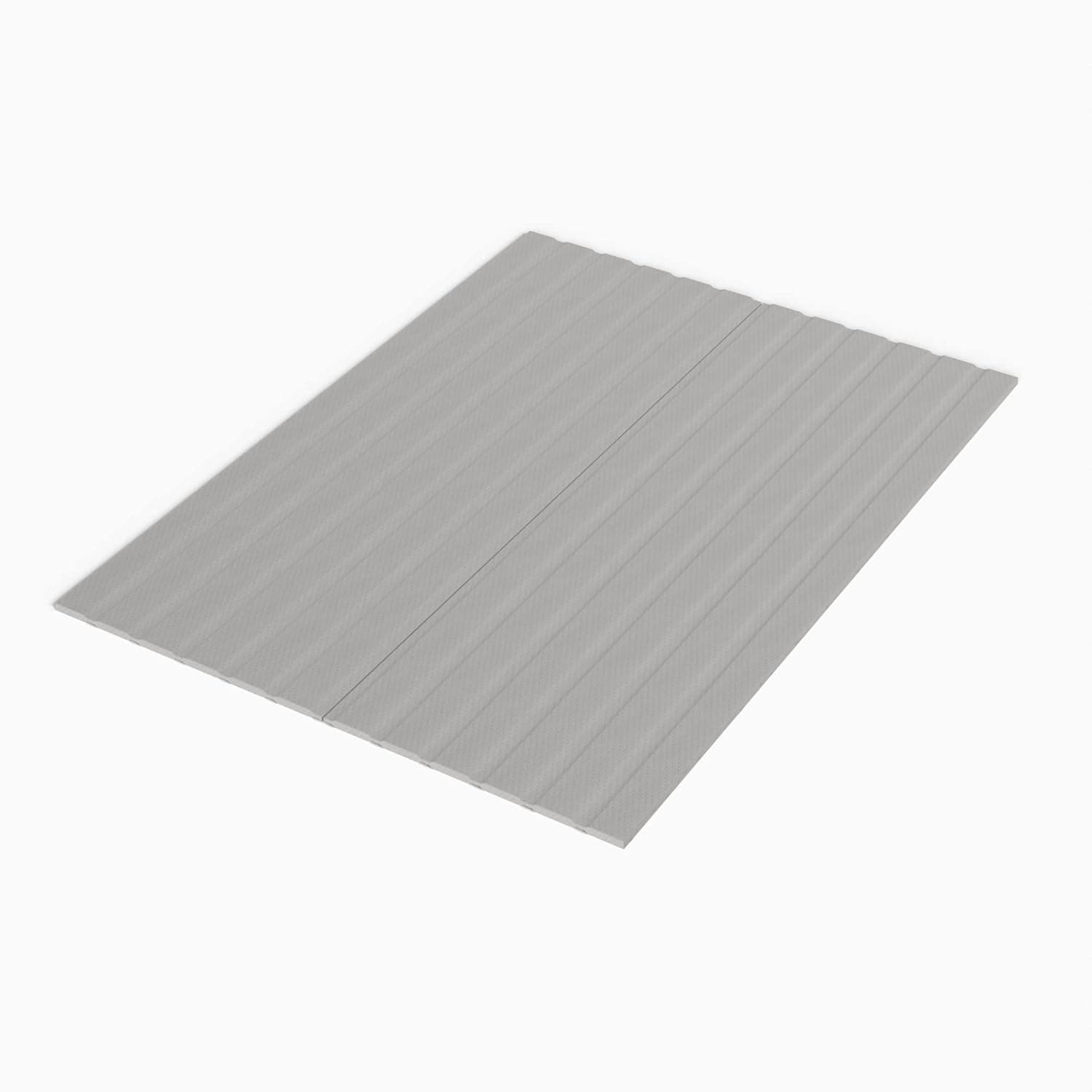 Treaton, 0.75-Inch Heavy Duty Vertical Mattress Support Wooden Bunkie Board/Slats with Cover, Full, Grey