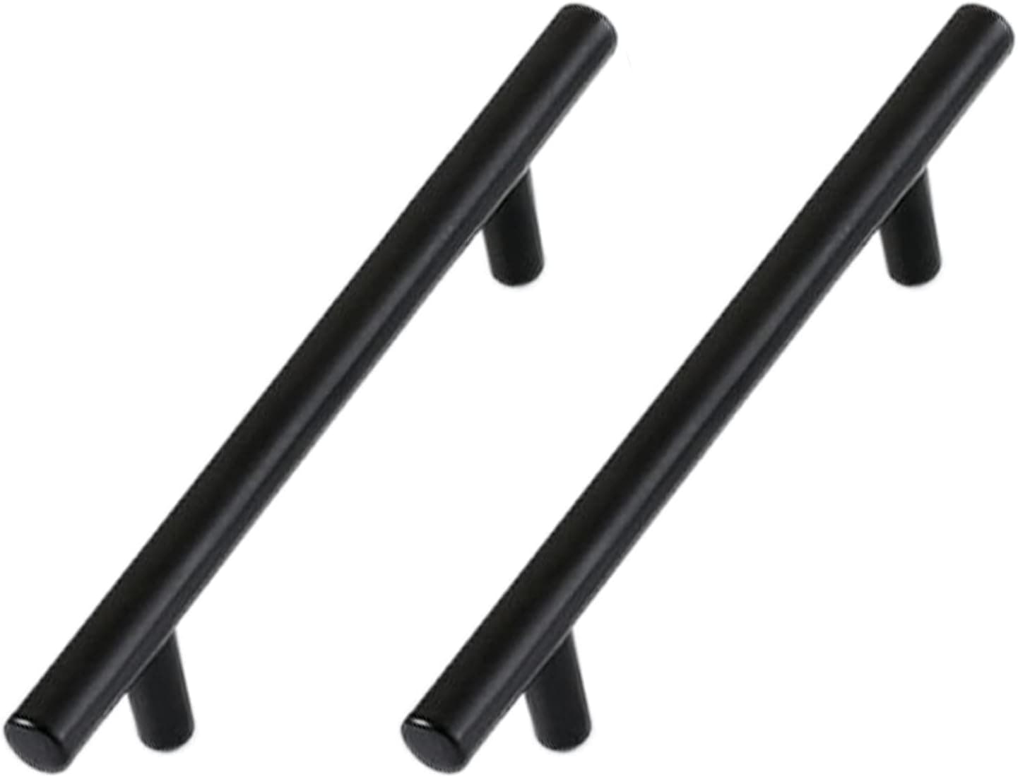 Wotermly 12 Pack 6 Inch Black Cabinet Pulls Kitchen Cabinet Handles,Made of zinc Alloy Metals, Solid Round Bar Handles for Cabinet,Dresser,Drawer,Cupboard and Wardrobe