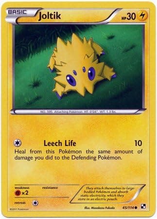 Pokemon Black & White Single Card Joltik #45 Common
