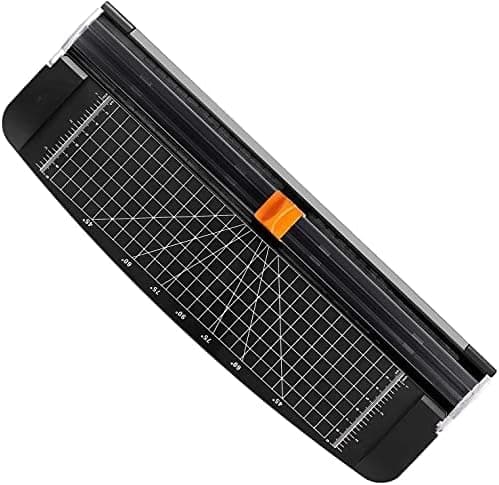 A4 Paper Cutter，Paper Trimmer Guillotine with Automatic Security Safeguard Scrapbooking Tool for Cutting Paper Photographs or Labels Office Home Manual, Black
