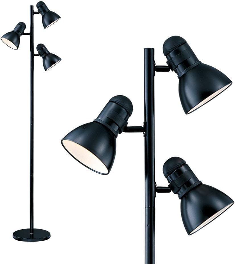 Park Madison Lighting PMF-9543-31 Floor Lamp, Black Finish