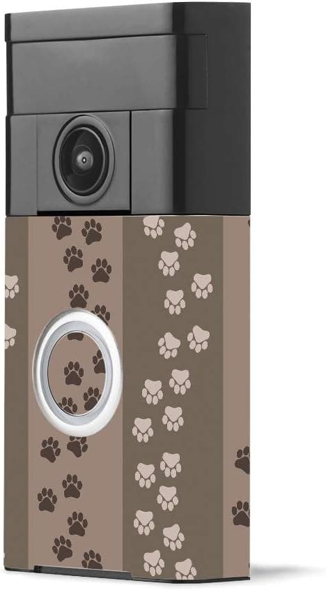 MightySkins Skin Compatible with Ring Video Doorbell - Paw Prints | Protective, Durable, and Unique Vinyl Decal wrap Cover | Easy to Apply, Remove, and Change Styles | Made in The USA