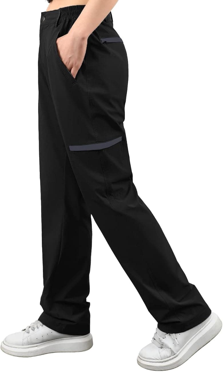 Nonwe Women's Outdoor Hiking Pants with Pockets Quick Dry Cargo Pants Women Casual