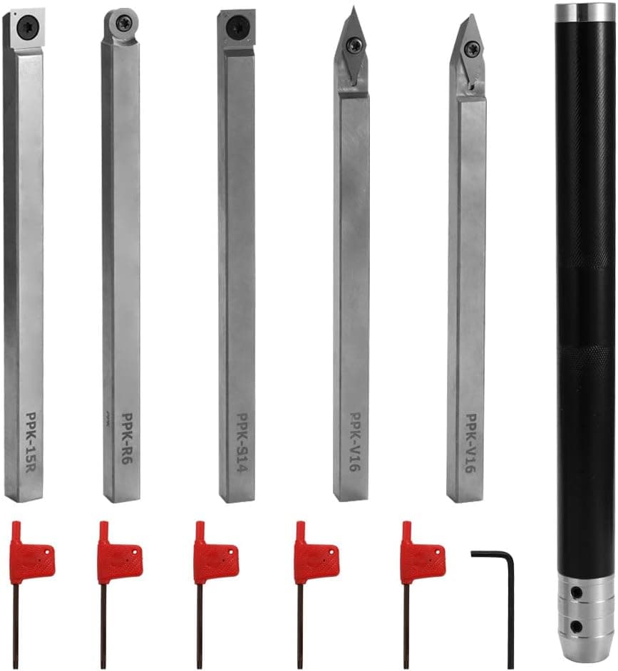 Festnight Alloy Steel Lathe Wood Turning Tool Carbide Insert Wrench Cutter Tools Aluminum Alloy Handle Woodworking Tool