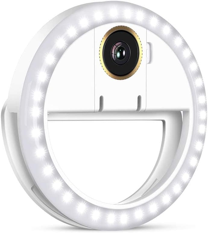 Selfie Light Ring for iPhone Ring Light for iPhone Selfie Light for Phone Small Ring Light for Cell Phone Ring Light for Phone Clip on Ring Light Cell Phone Lights Circle Light Makeup Accessories