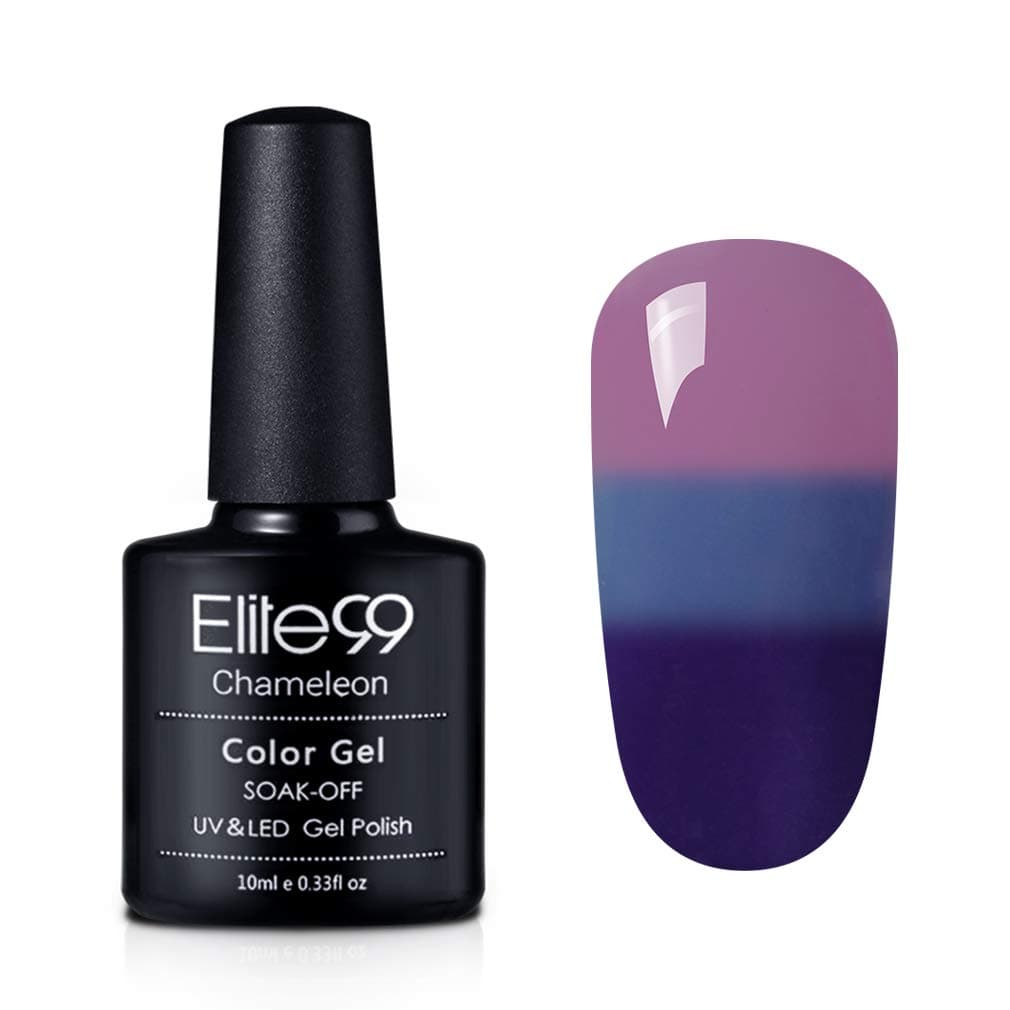Elite99 Soak Off Gel Nail Polish,UV LED Three-color Thermal Temperature Color Changing Nail Lacquer,Professional Manicure Salon 10ML 4207