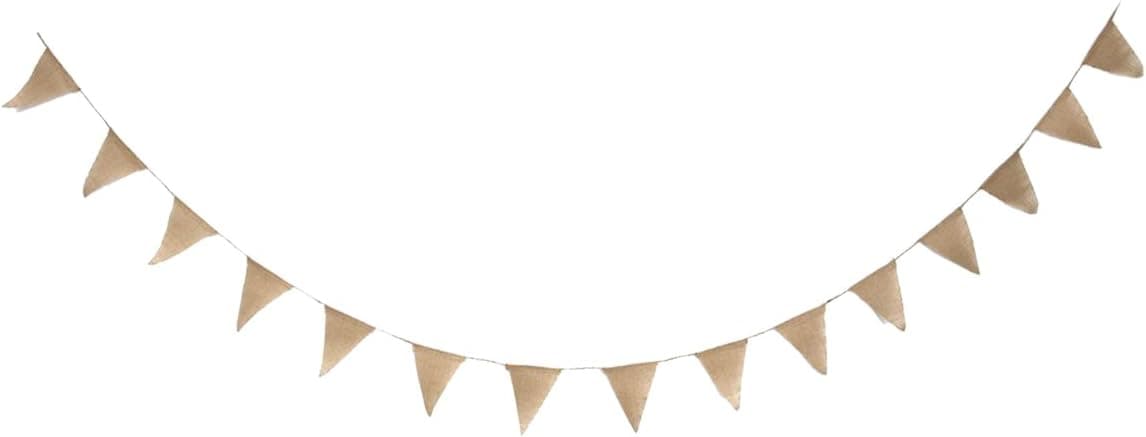 DIY Burlap Banner kit, DIY Wedding Banner, DIY Burlap Bunting, Design Your Own Banner, Pre-strung 15 Flags with Jute Cording 10 Foot Length