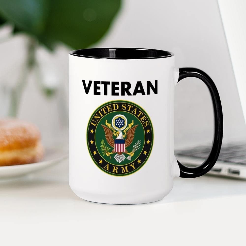 CafePress U.S. Army Veteran Mugs Ceramic Coffee Mug, Tea Cup 15 oz