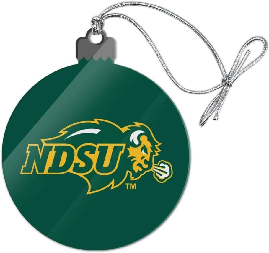 North Dakota State Bison Logo Acrylic Christmas Tree Holiday Ornament