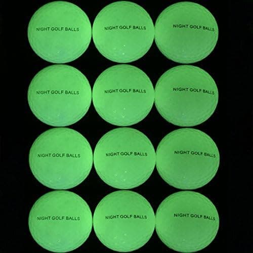 (Pack of 24 Balls) Luminous Night Golf Balls,Long Lasting&Reusable Bright Night Golf Ball,Absorption of Light Nature by Flashlight (One UV Flashlight Included)/Sun light,Glow in the dark,Easy to Golf