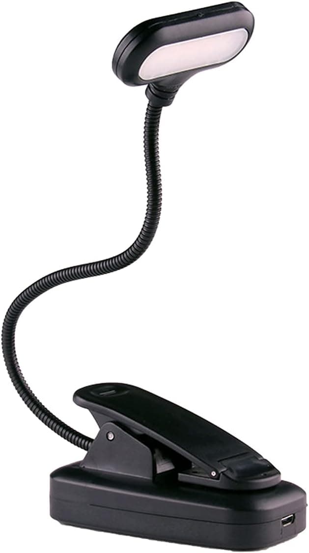 Book Light - Rechargeable Reading Light for Reading in Bed at Night, Led Eye-Care Reading Light Clip on Book, for eReader, Headboard, Desk, School, Gift for Bookworms, Kids, Student