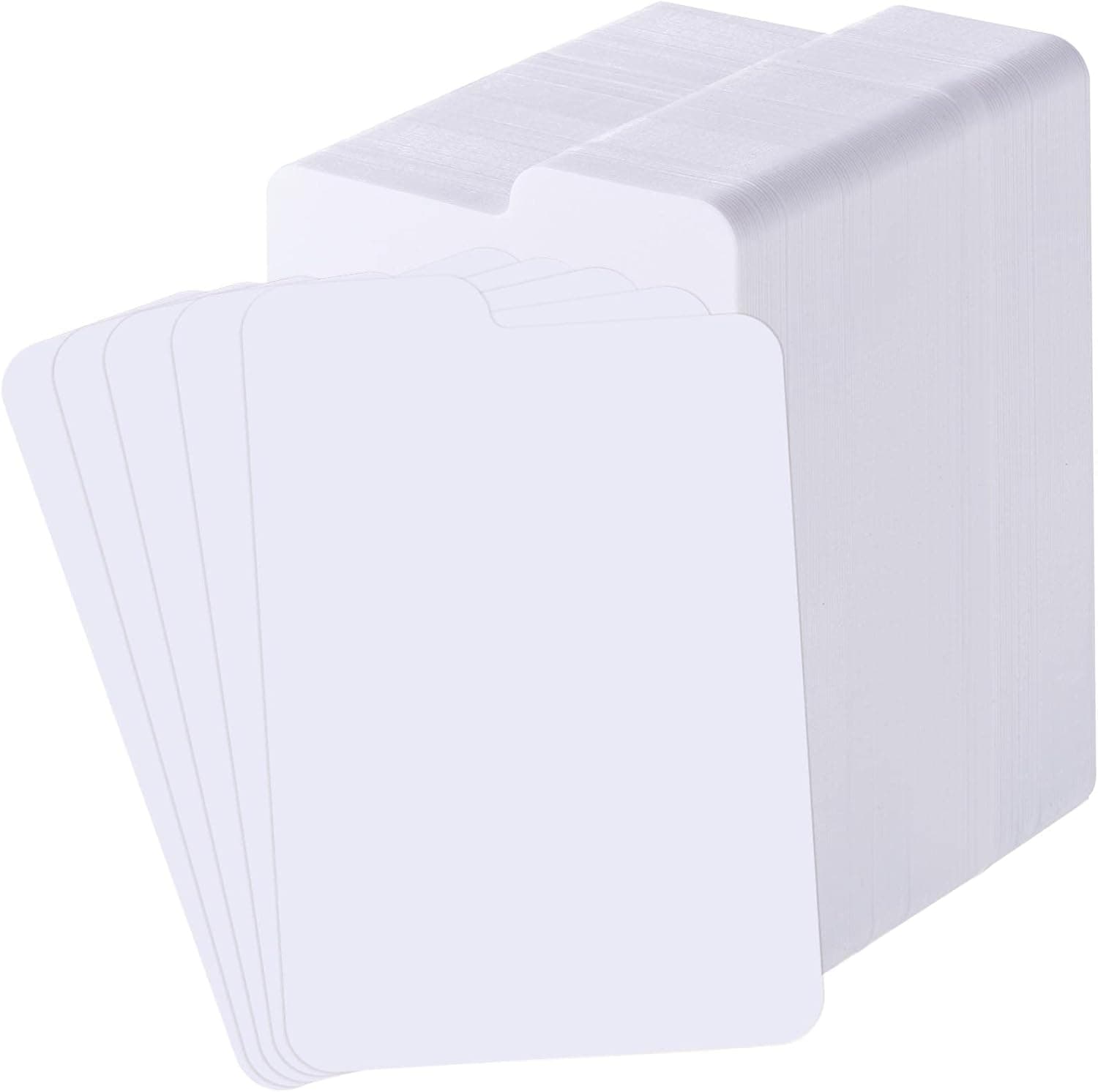 100 Pieces Dividers Card Trading Plastic Cards Separators White Card Organizer for Sport Game Business Playing Card Storage, 3 x 3.8 Inch/ 69 x 97 mm