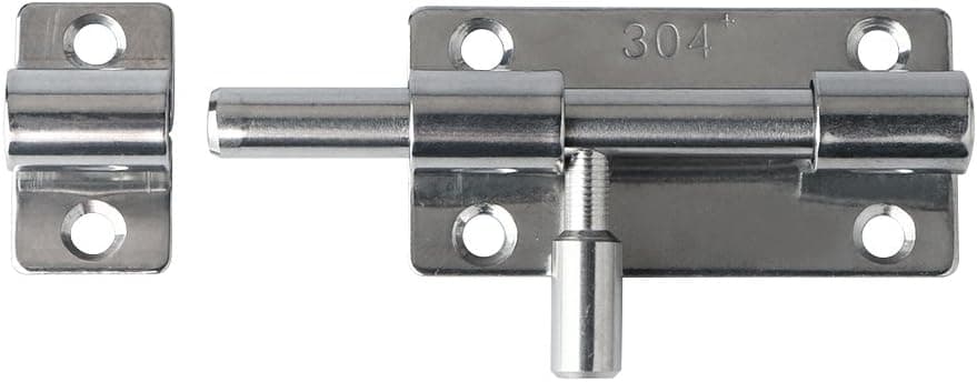 Alise MS6001 Slide Bolt Latch Gate Latches Safety Door Lock SUS 304 Stainless Steel 3 Inch Length,Silver