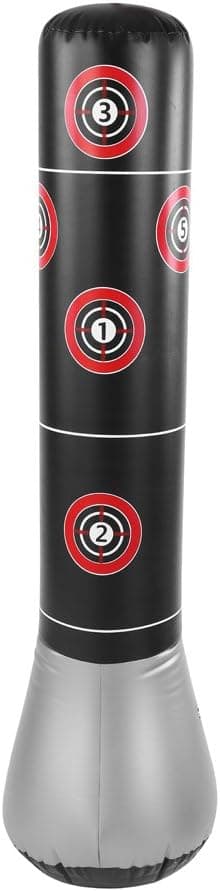 Boxing Punching Bag, 145 cm Inflatable Boxing Punching Kick Bag Training Tumbler Bag for Adult Kids, Great for Pressure Relief, Body Building
