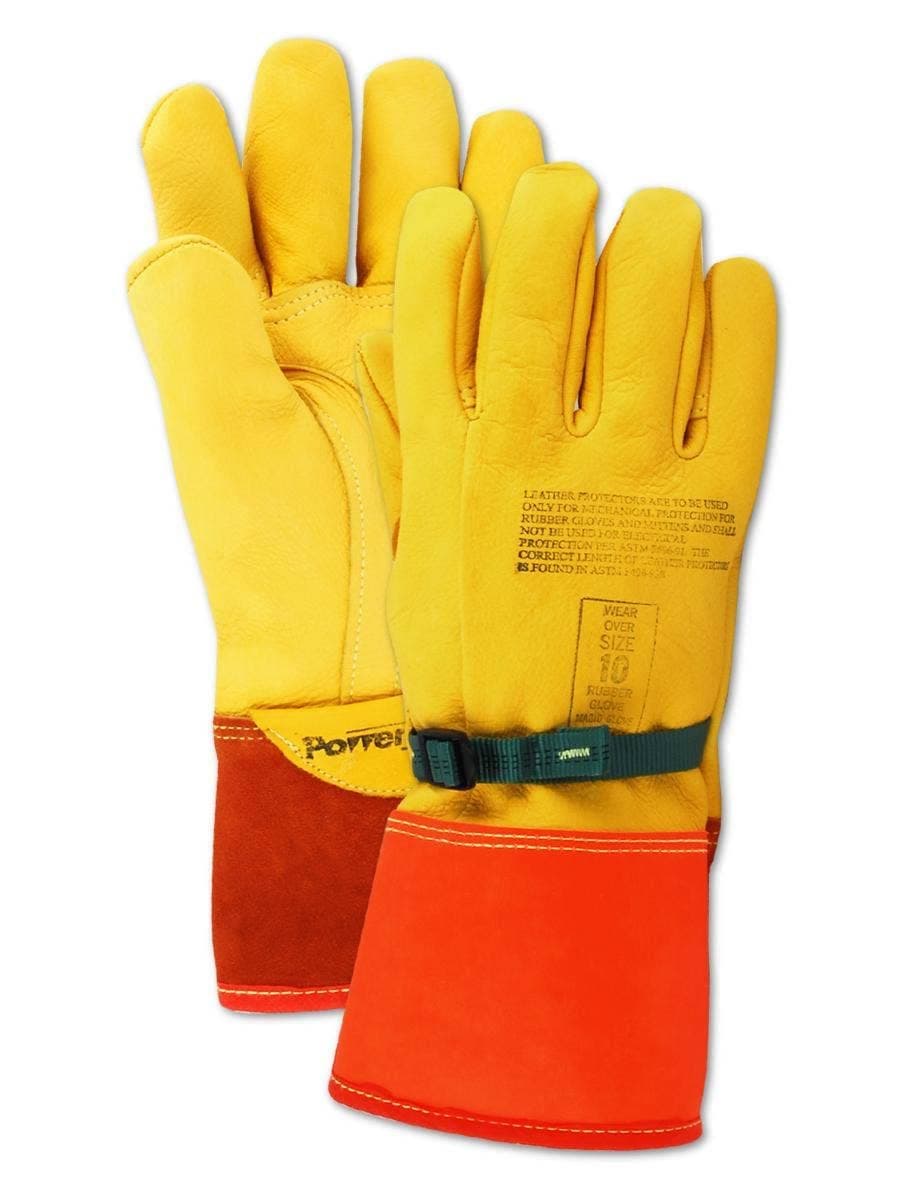 MAGID Leather Lineman Electrical Protector Work Gloves, 1 Pair, Size 10.5, 60606PIO95, for Use with Rubber Insulated Gloves