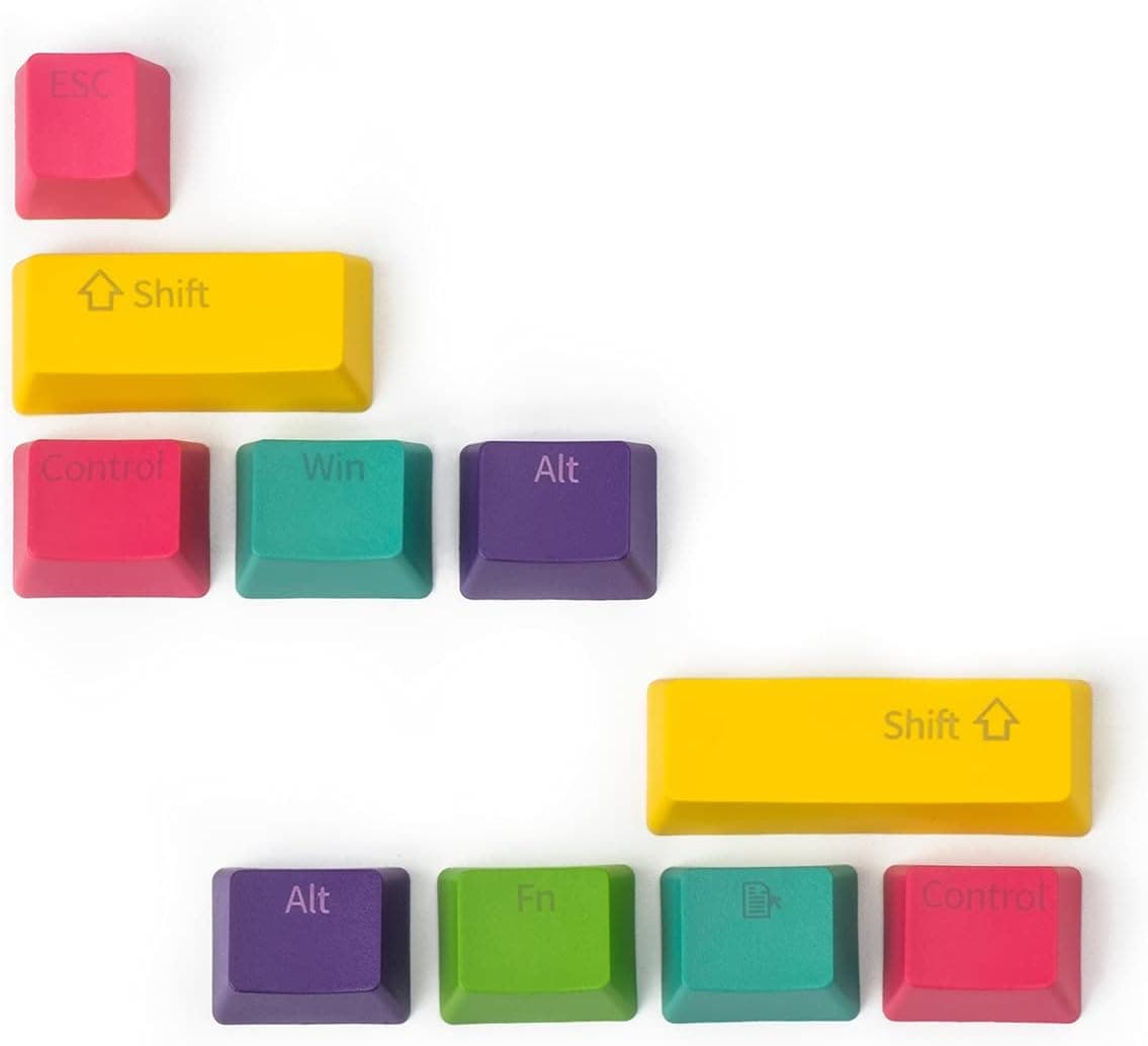 VELOCIFIRE PBT Keycaps, Keyboard Keycaps Colorful Custom Keycap Set Compatible for Cherry MX, Kailh, Outemu, and Content Switches