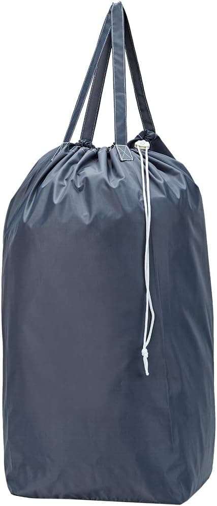 NISHEL Laundry Bag with Handles, Machine Washable Large Dirty Clothes Bag with Drawstring Closure for Camp College Dorm, Gray