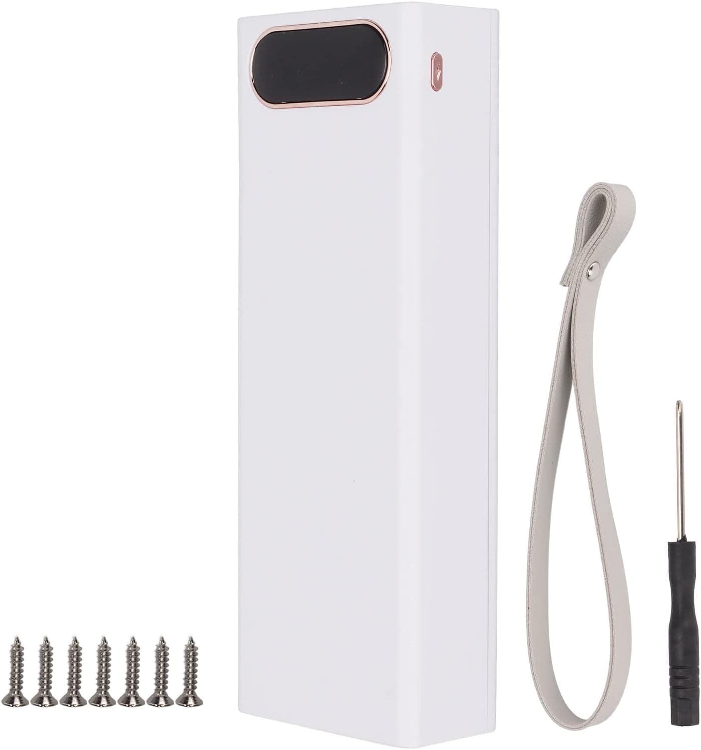 Acogedor 20 Sections 18650 Battery Pack, Rechargeable Battery Free Welding Kit, L20 Fast Charging Version 22.5W, DIY Mobile Power Kits with LCD Display (White)