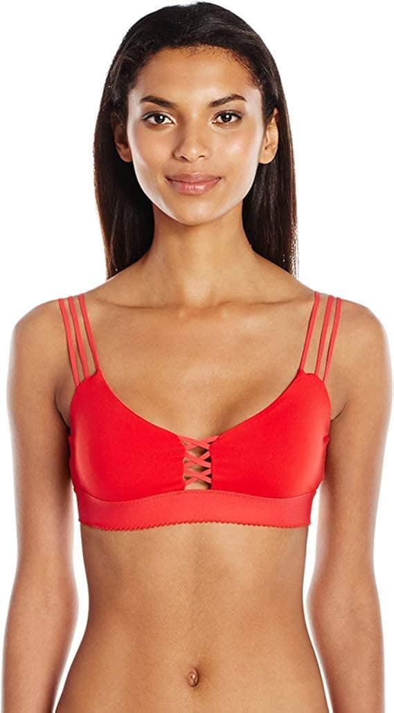AGUA BENDITA Women's Solid Bendito Aloque Bralette Bikini Top