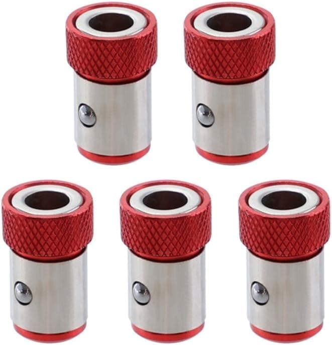 A-XINTONG 5PCS Screwdriver Head Magnetic Ring,1/4 inch 6.35mm Removable Magnetizer Ring Magnetic Driver Hex Electric Screwdriver Bit Strong Magnetizer