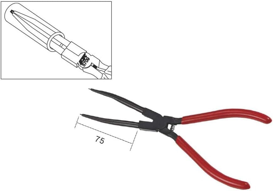Heavy Duty 7" EXTRA LONG Internal Straight Retaining Ring Clip Circlip Removal Plier