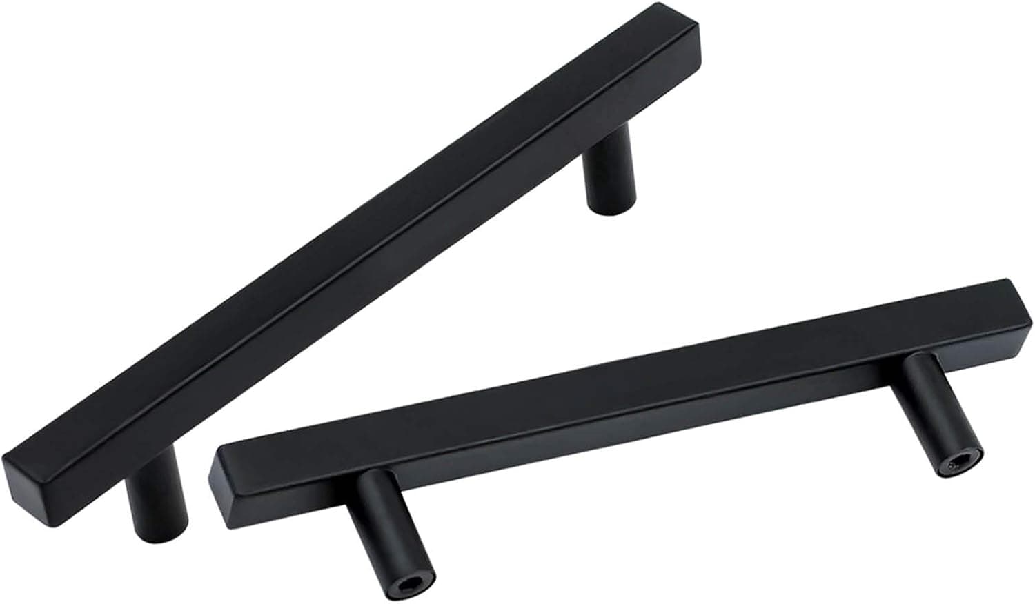 Black Cabinet Handle, OYX 10 Pack Matte Black Modern Cabinet Pulls Stainless Steel Kitchen Drawer Pulls and Handles 7-1/2 inch Length Cabinet Door Handles 5inch Hole Center