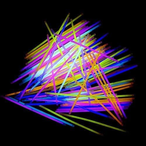 Adorox 100 pcs Light Up Glow Sticks Bright Neon Glo Lite Stix 8'' Bracelet Necklace Favors Lot