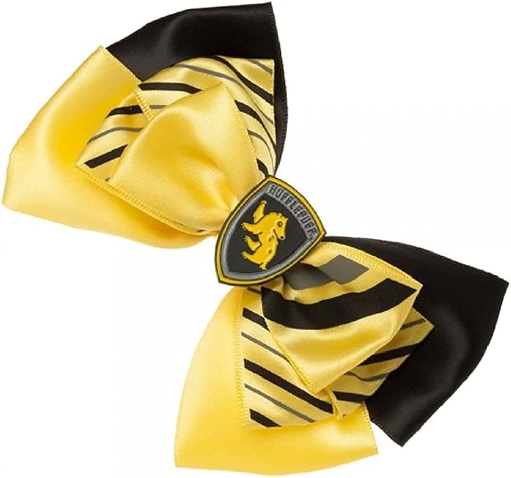 Harry Potter Hogwarts Hufflepuff Crest Hair Bow