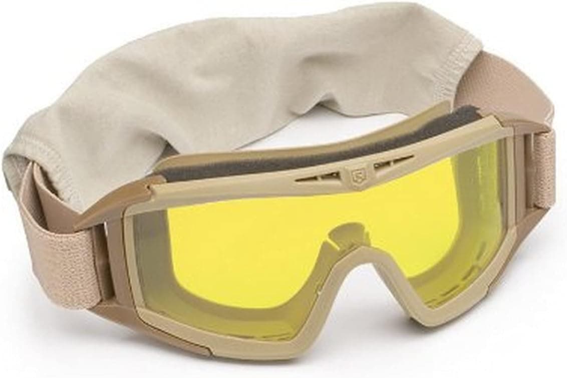 Revision Military Desert Locust Goggle Basic Yellow High-Contrast 4-0309-0521 Desert Locust Goggle Basic Yellow High-Contrast Desert Tan, Vermillion