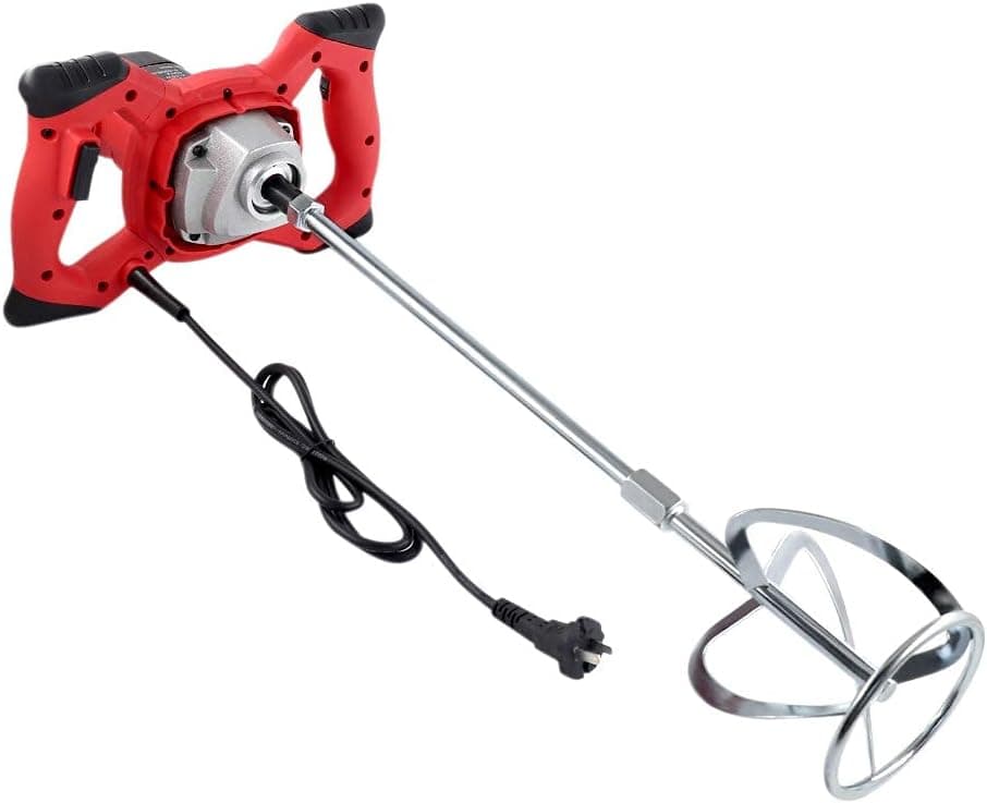 2100W Electric Handheld Concrete Mixer Drill,Portable Cement Stirrer with Rod for Mixing Grout Paint Mortar Mud Plaster,6 Speed Adjustment 110V (Renewed)