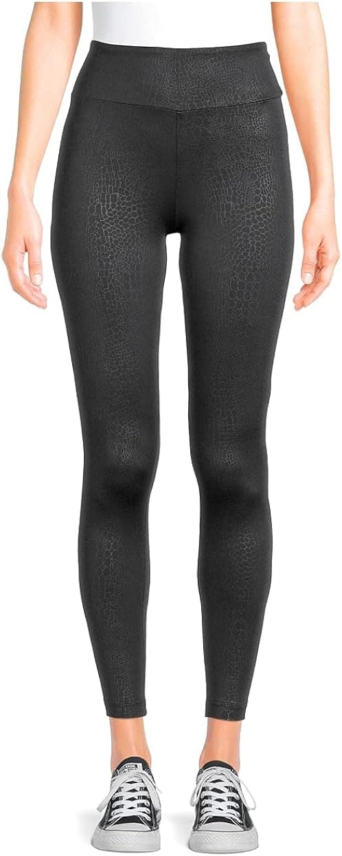 No Boundaries Black Shoot Animal Ankle Sueded Leggings