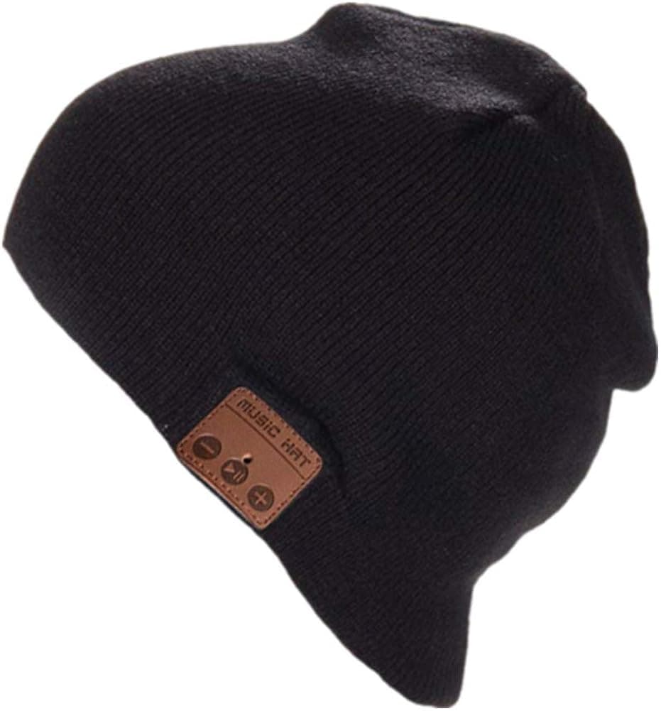 Wireless Music Beanie Hat with Bluetooth Headphones Earphone Speaker Mic Winter Warm Knit Hats Thick Skull Cap for Men Women