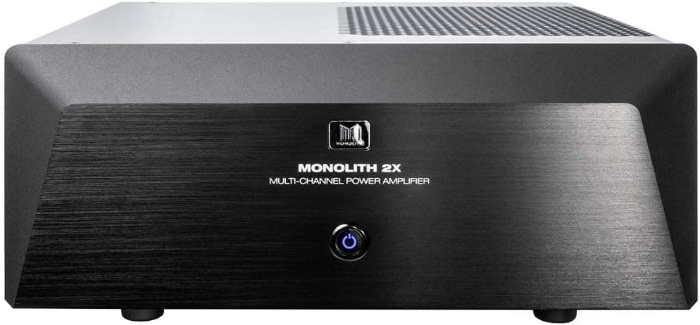 Monoprice Monolith Two-Channel Stereo Power Amplifier - Black with 2x200 Watt Per Channel, XLR Inputs, for Home Theater & Studio
