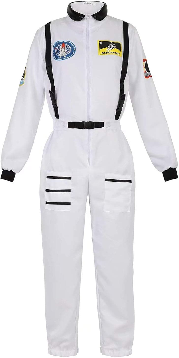 Womens Astronaut Costume Adult Space Suit Dress up Costume Spaceman Cosplay Halloween