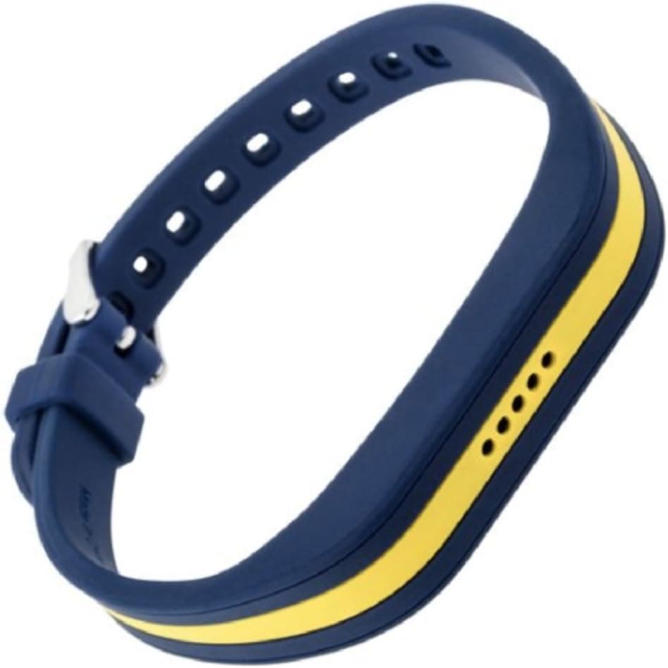 Blackweb BWB16WA056 Flex 2 Replacement Band Navy 3D with Yellow