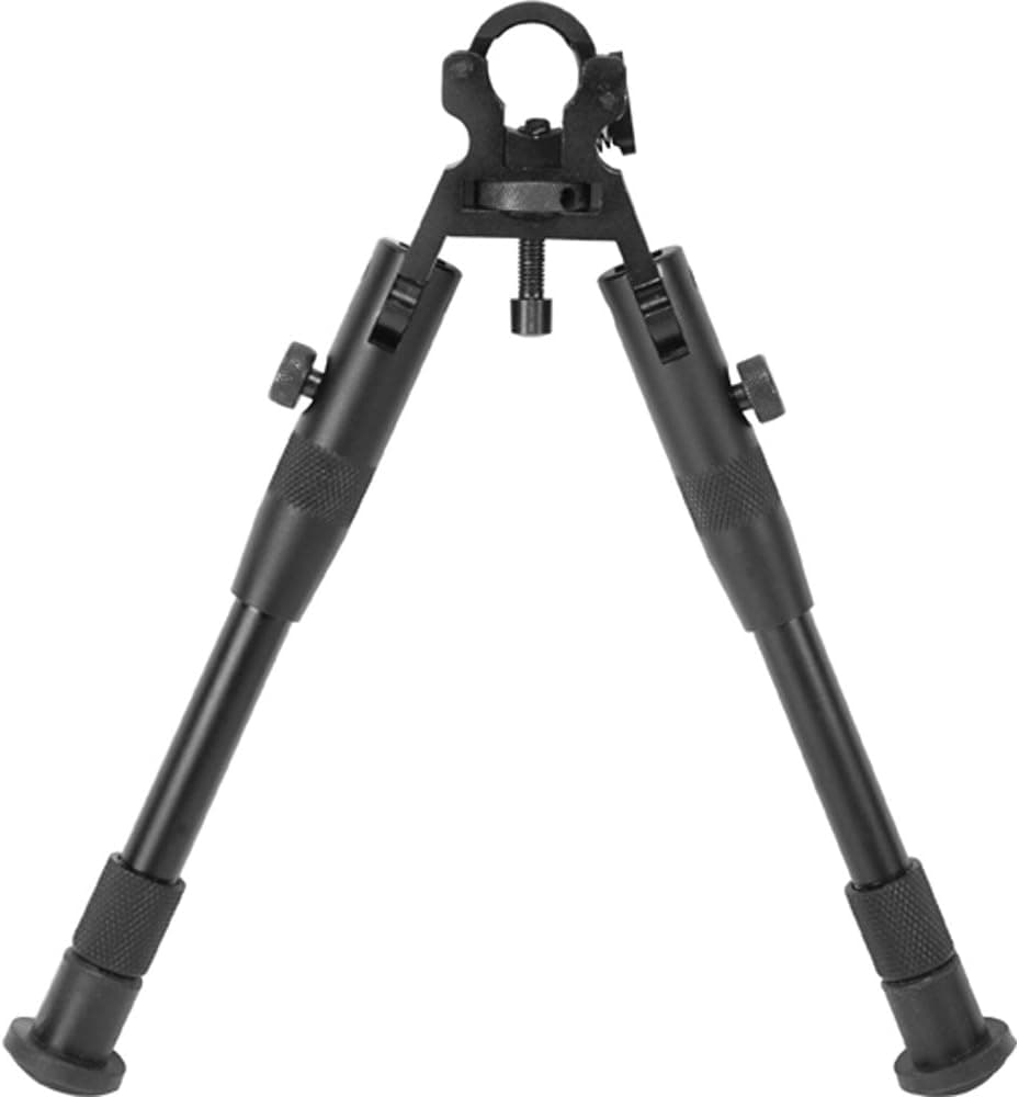 BARSKA AW11890 Picatinny Style/Weaver Style Clamp Bipod with Extendable Legs 6.7""-7.5""", Matte Black, Medium Height