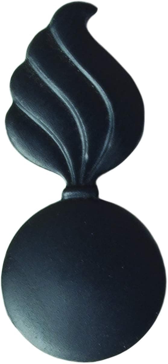 Black Metal Ordnance Officer Branch of Service (Pair)