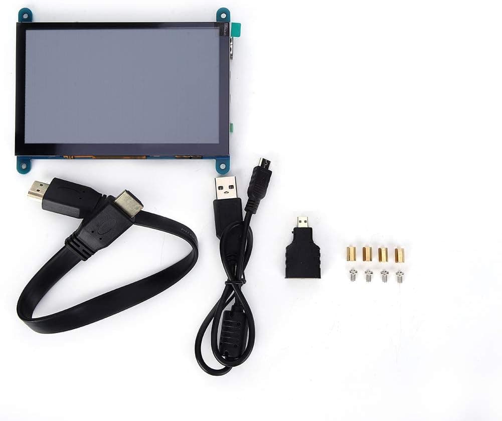 ViaGasaFamido 5 Inch LCD Screen, HDMI HD 5-point Capacitive Touch Monitor Mini Pc Monitor 800 x 480(dots) USB Free Driver for Screen